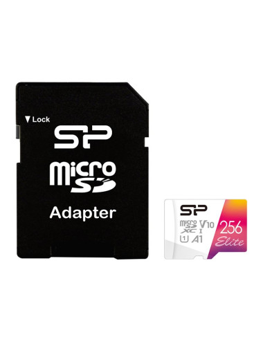Silicon Power | microSDHC UHS-I Memory Card | Elite | 256 GB | microSDHC/SDXC | Flash memory class 10
