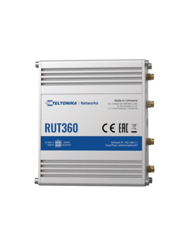 Teltonika Industrial Cellular Router RUT360 LTE CAT6 1 x LAN ports, 10/100 Mbps, compliance with IEEE 802.3, IEEE 802.3u standar