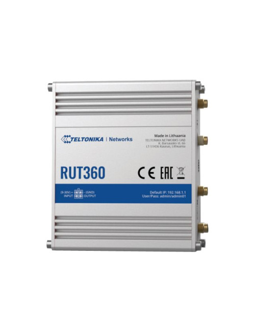 Teltonika Industrial Cellular Router RUT360 LTE CAT6 1 x LAN ports, 10/100 Mbps, compliance with IEEE 802.3, IEEE 802.3u standar