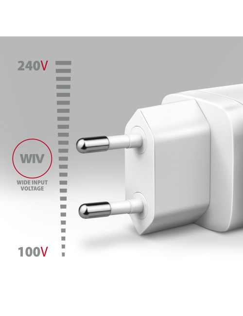 AXAGON Wall Charger 2x port (USB-A+USB-C), 30W | ACU-PQ30W
