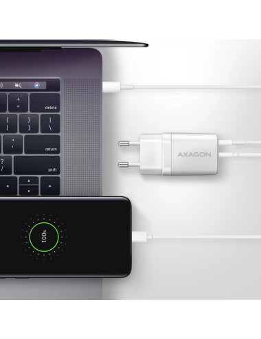 AXAGON Wall Charger 2x port (USB-A+USB-C), 30W | ACU-PQ30W
