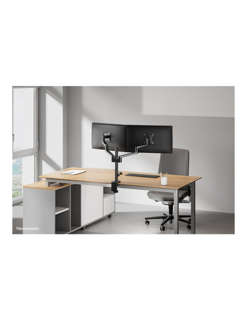Neomounts NEXT Lite DS60-425BL2 Dual monitor arm - 17-27" - 0-8 kg/screen - space saving T-Rex model - 100% plastic-free packagi