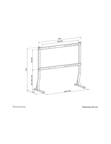 Neomounts DS45-430BL18 TV stand 1 screen - 45-90" - 0-60 kg - VESA 200x200-800x400 - height adjustment 10 cm - black | Neomounts