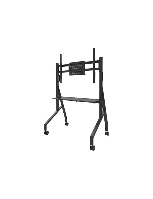 Neomounts MOVE Go FL50-525BL1 TV trolley - 55-86" - max 76 kg - manual h 106-136 cm - VESA 100x100-900x600 - incl. hardware shel