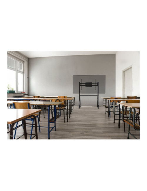 Neomounts MOVE Go FL50-525BL1 TV trolley - 55-86" - max 76 kg - manual h 106-136 cm - VESA 100x100-900x600 - incl. hardware shel