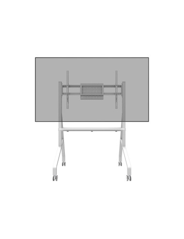 Neomounts MOVE Go FL50-525WH1 TV trolley - 55-86" - max 76 kg - manual h 106-136 cm - VESA 100x100-900x600 - incl. hardware shel