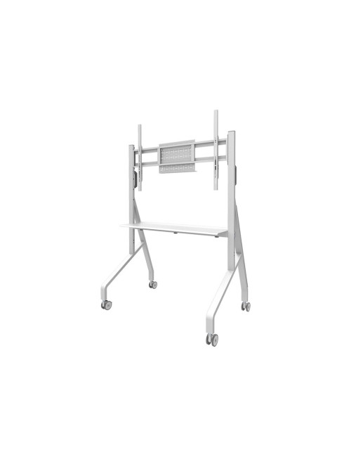 Neomounts MOVE Go FL50-525WH1 TV trolley - 55-86" - max 76 kg - manual h 106-136 cm - VESA 100x100-900x600 - incl. hardware shel