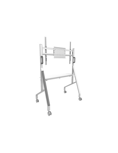 Neomounts MOVE Go FL50-525WH1 TV trolley - 55-86" - max 76 kg - manual h 106-136 cm - VESA 100x100-900x600 - incl. hardware shel