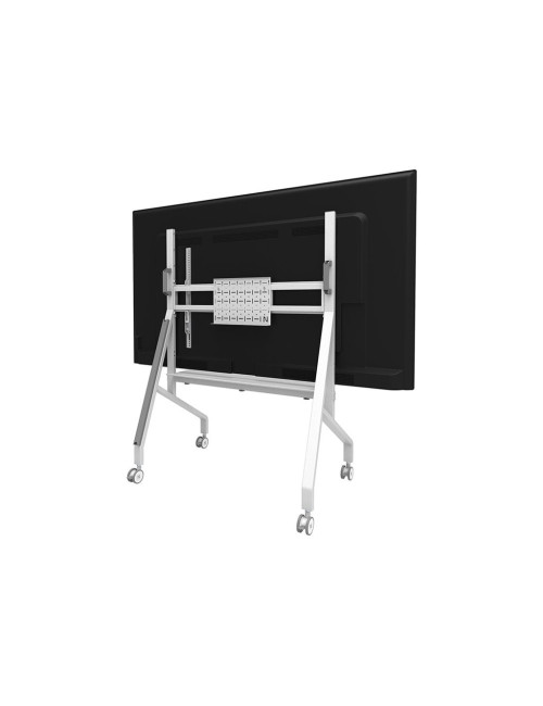 Neomounts MOVE Go FL50-525WH1 TV trolley - 55-86" - max 76 kg - manual h 106-136 cm - VESA 100x100-900x600 - incl. hardware shel