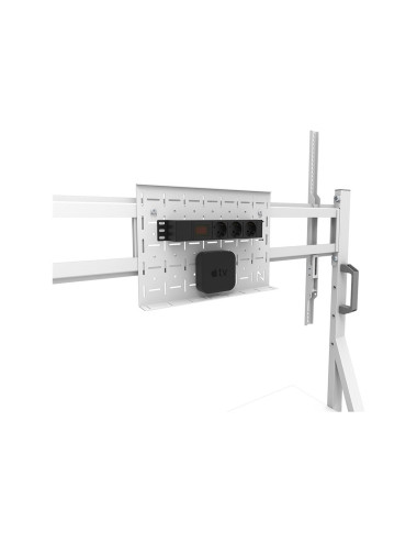 Neomounts MOVE Go FL50-525WH1 TV trolley - 55-86" - max 76 kg - manual h 106-136 cm - VESA 100x100-900x600 - incl. hardware shel