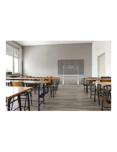 Neomounts MOVE Go FL50-525WH1 TV trolley - 55-86" - max 76 kg - manual h 106-136 cm - VESA 100x100-900x600 - incl. hardware shel