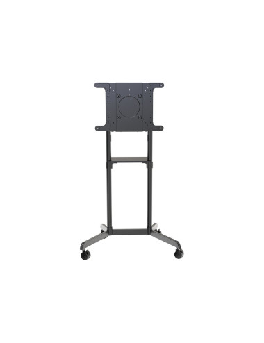 Neomounts NS-M1250BLACK TV trolley - 37-70" - max 70 kg - VESA 200x200-600x400 - 90 rotatable - incl. hardware shelf - black