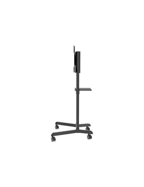 Neomounts NS-M1250BLACK TV trolley - 37-70" - max 70 kg - VESA 200x200-600x400 - 90 rotatable - incl. hardware shelf - black