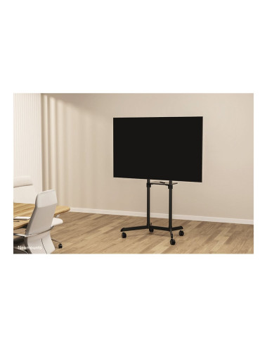 Neomounts NS-M1250BLACK TV trolley - 37-70" - max 70 kg - VESA 200x200-600x400 - 90 rotatable - incl. hardware shelf - black