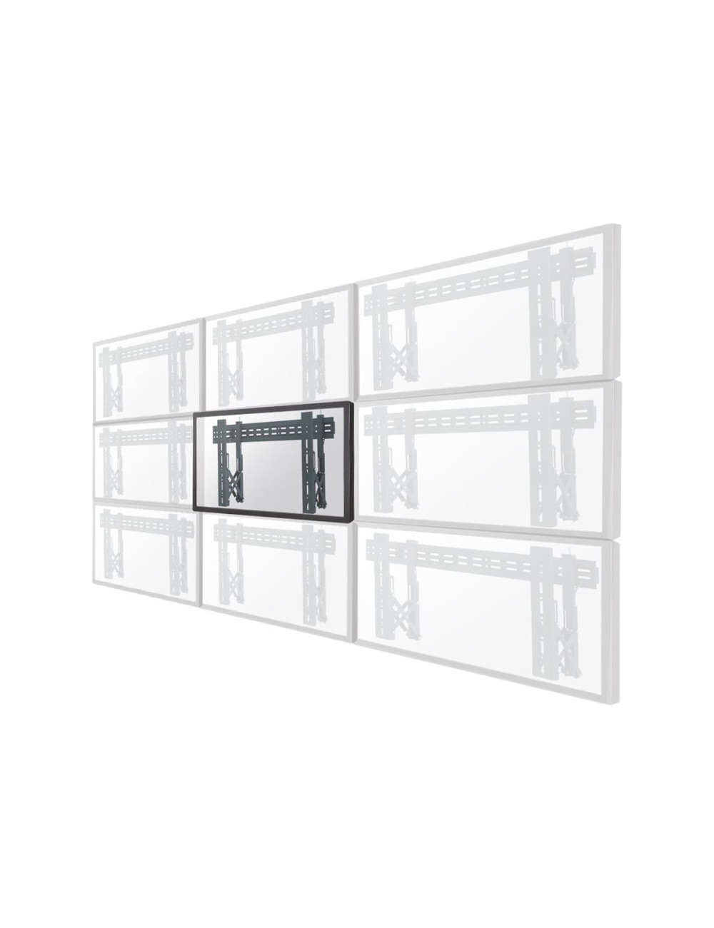 Neomounts LED-VW1000BLACK Videowall wall mount - 40-75" - max 50 kg - VESA 200x200-600x400 - d 5,6-21,5 cm - pull-out - micro ad