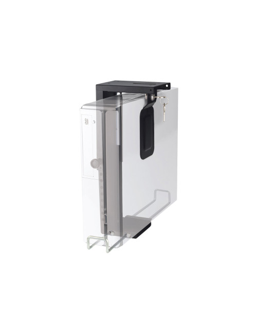 Neomounts CPU-D075BLACK/LK CPU/PC holder - max 10 kg - lockable (incl. lock) - h 20-36 cm - w 5-10 cm - universal - black