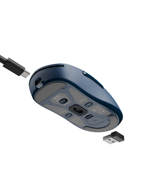 Fury Gaming Mouse | Tanto T4 | Wired/Wireless | 2.4 GHz, Bluetooth, USB | Blue