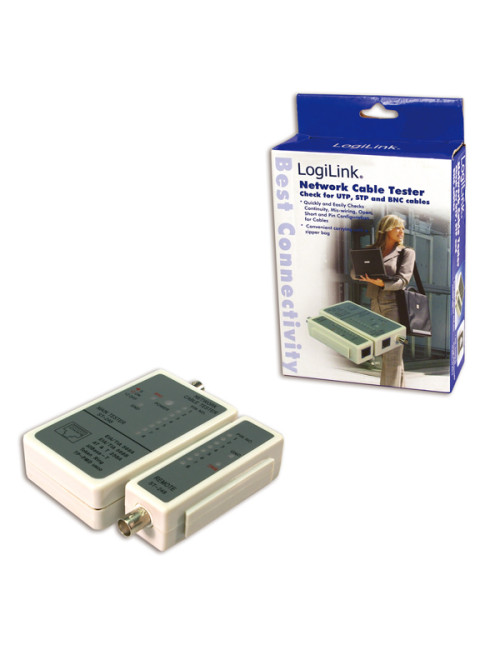 Logilink | Cable tester for RJ45 and BNC with remote unit