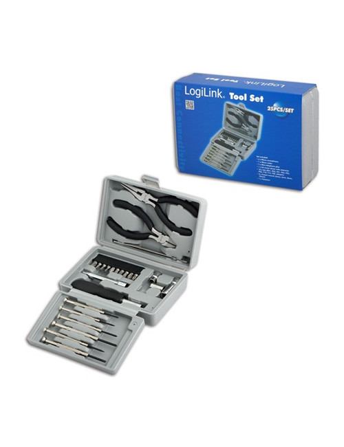 Logilink | Tool Set, 25pcs | Incl. transport boxThe set includes6x micro screwdrivers1x micro cutter1x mini telephone plier1x bi