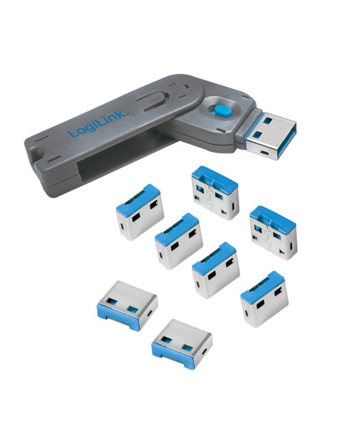 Logilink, USB port blocker (1x key and 8x locks), AU0045 | Logilink