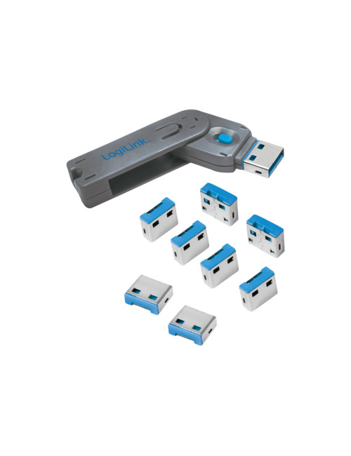 Logilink, USB port blocker (1x key and 8x locks), AU0045 | Logilink