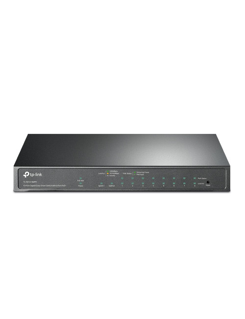 TP-LINK | 10-Port Gigabit Easy Smart Switch with 8-Port PoE+ | TL-SG1210MPE | Web managed | Desktop | Power supply type External