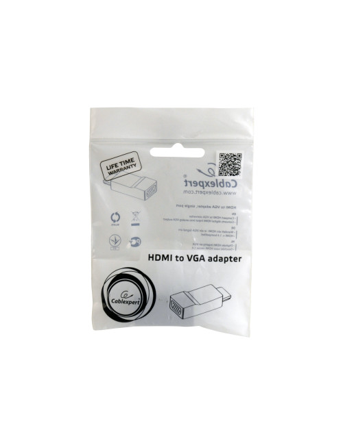 Gembird | HDMI to VGA adapter, single port | Black | HDMI | VGA