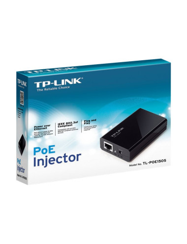 TP-LINK | PoE Injector 15.4W | TL-PoE150S | Ethernet LAN (RJ-45) ports 2x10/100/1000