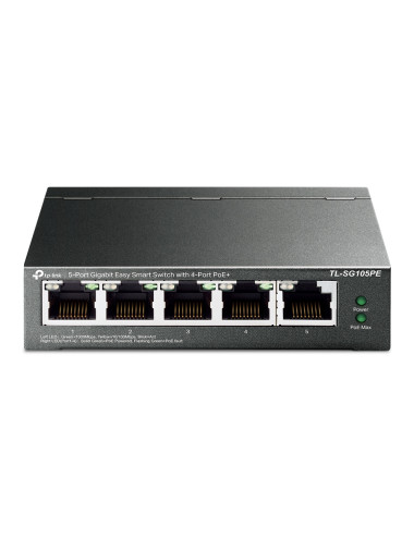 TP-LINK | Switch | TL-SG105PE | Unmanaged | Desktop | PoE+ ports quantity 4 | Power supply type External