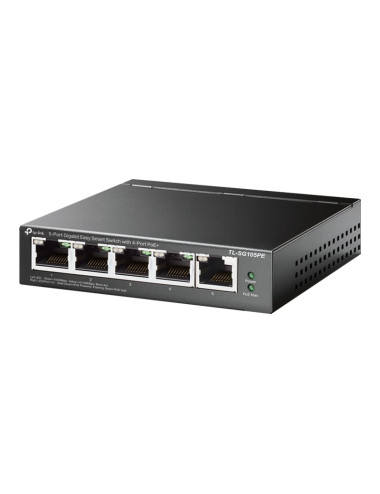 TP-LINK | Switch | TL-SG105PE | Unmanaged | Desktop | PoE+ ports quantity 4 | Power supply type External