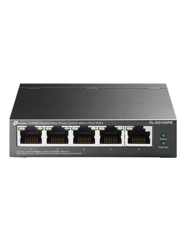 TP-LINK | Switch | TL-SG105PE | Unmanaged | Desktop | PoE+ ports quantity 4 | Power supply type External