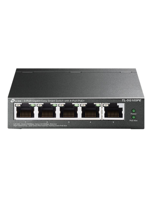 TP-LINK | Switch | TL-SG105PE | Unmanaged | Desktop | PoE+ ports quantity 4 | Power supply type External