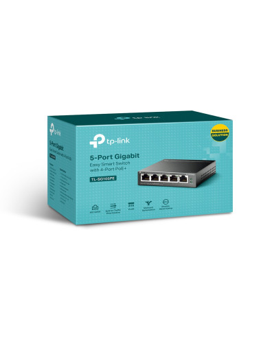 TP-LINK | Switch | TL-SG105PE | Unmanaged | Desktop | PoE+ ports quantity 4 | Power supply type External