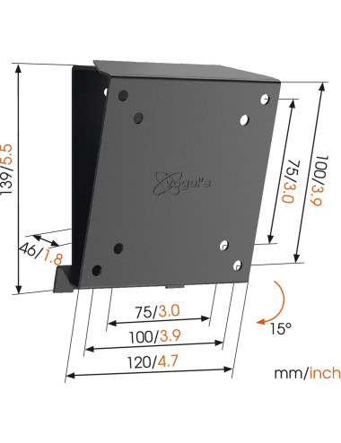 Vogels | Wall mount | MA1010-A1 | Tilt | 17-26 " | Maximum weight (capacity) 30 kg | Black