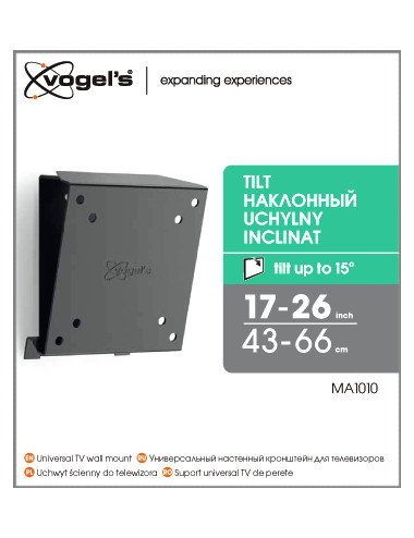 Vogels | Wall mount | MA1010-A1 | Tilt | 17-26 " | Maximum weight (capacity) 30 kg | Black