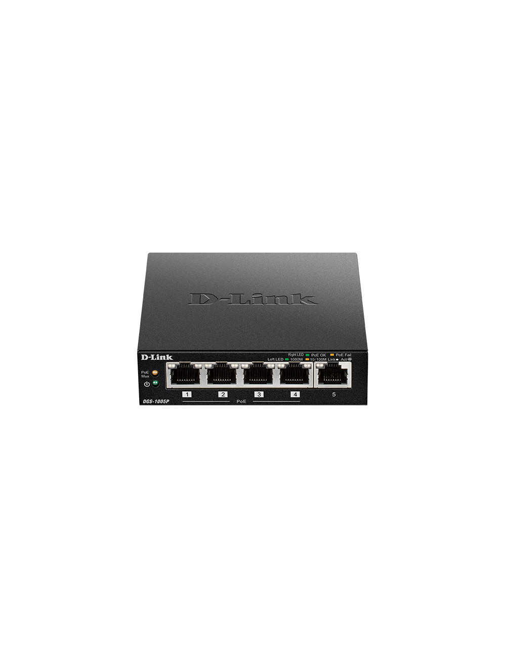 D-Link | Switch | DGS-1005P | Unmanaged | Desktop | Gigabit Ethernet (copper) ports quantity 5 | Power over Ethernet (PoE) ports