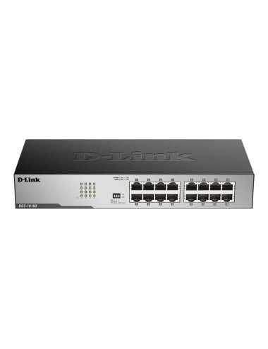 D-Link | 16-Port Gigabit Unmanaged Desktop Switch | DGS-1016D | Unmanaged | Desktop