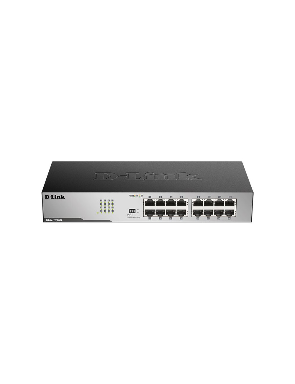 D-Link | 16-Port Gigabit Unmanaged Desktop Switch | DGS-1016D | Unmanaged | Desktop