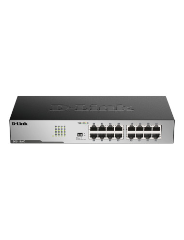 D-Link | 16-Port Gigabit Unmanaged Desktop Switch | DGS-1016D | Unmanaged | Desktop