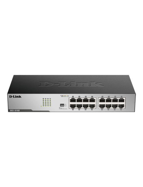 D-Link | 16-Port Gigabit Unmanaged Desktop Switch | DGS-1016D | Unmanaged | Desktop