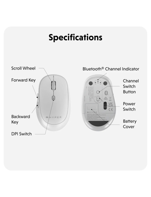 Hyper Next Bluetooth Mouse | Wireless | White