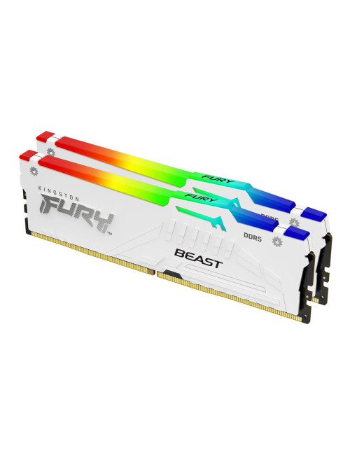 Kingston KF560C30BWEAK2-32 32GB 6000MT/s DDR5 CL30 DIMM (Kit of 2) FURY Beast White RGB EXPO | Kingston