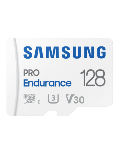 Samsung | PRO Endurance | MB-MJ128KA/EU | 128 GB | MicroSD Memory Card | Flash memory class U3, V30, Class 10 | SD adapter