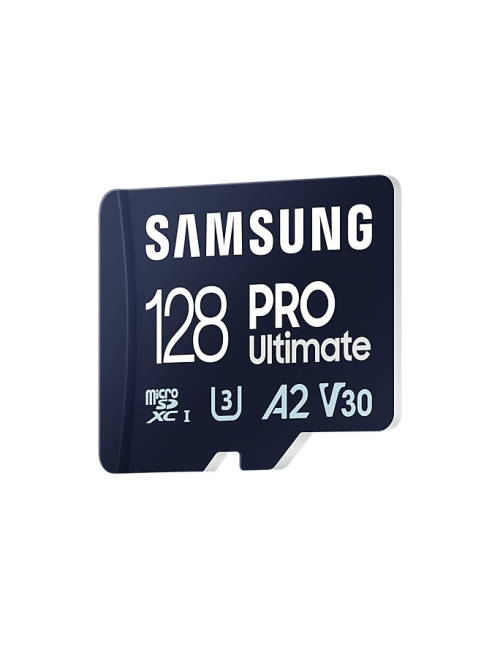 Samsung | MicroSD Card | PRO Ultimate | 128 GB | microSDXC Memory Card | Flash memory class U3, V30, A2 | SD adapter