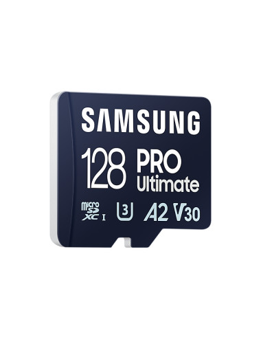 Samsung | MicroSD Card | PRO Ultimate | 128 GB | microSDXC Memory Card | Flash memory class U3, V30, A2 | SD adapter