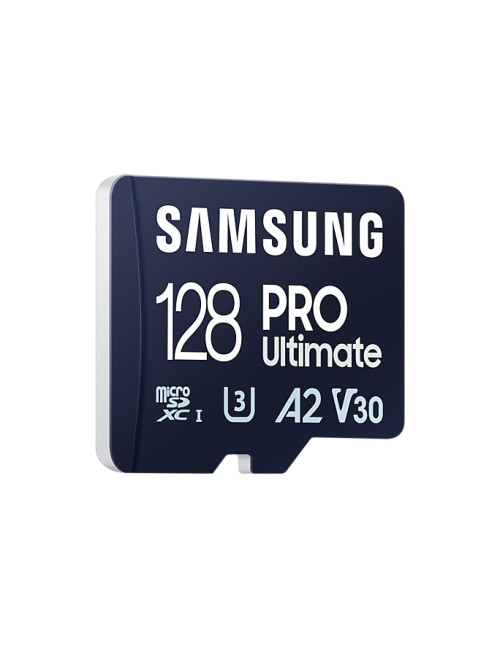 Samsung | MicroSD Card | PRO Ultimate | 128 GB | microSDXC Memory Card | Flash memory class U3, V30, A2 | SD adapter