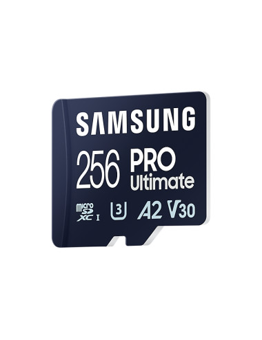 Samsung | MicroSD Card | PRO Ultimate | 256 GB | microSDXC Memory Card | Flash memory class U3, V30, A2 | SD adapter
