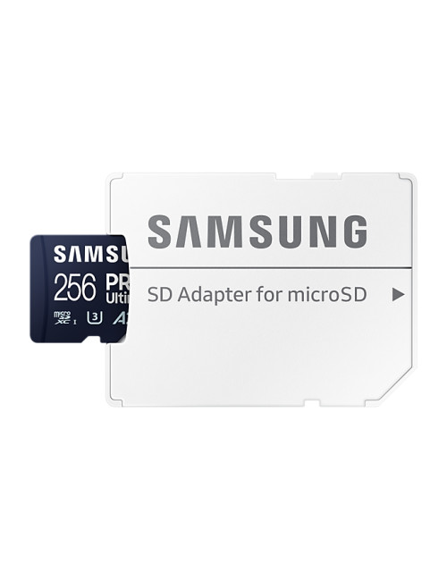 Samsung | MicroSD Card | PRO Ultimate | 256 GB | microSDXC Memory Card | Flash memory class U3, V30, A2 | SD adapter