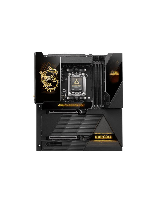 MSI MEG X870E GODLIKE | Processor family AMD | Processor socket AM5 | Supported hard disk drive interfaces SATA, M.2 | Number of