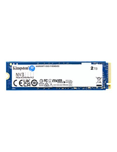 Kingston SSD | NV3 | 2000 GB | SSD form factor M.2 2280 | Solid-state drive interface PCIe NVMe Gen 4.0 (x4) | Read speed 6000 M
